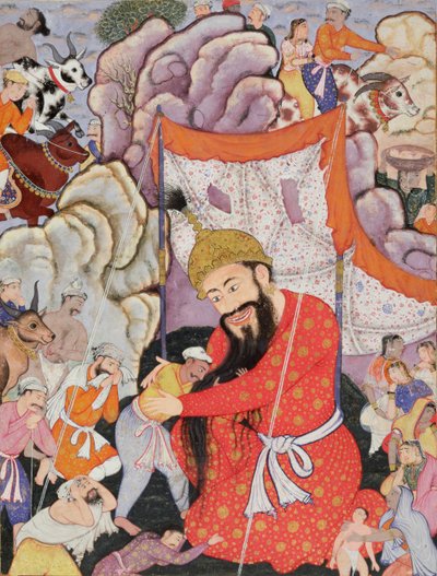 Zumurrud Shah Reaches the Foot of a Huge Mountain and is Joined by Raim Blood-Drinker and Yaqut Shining, 1557-72 by Mughal School